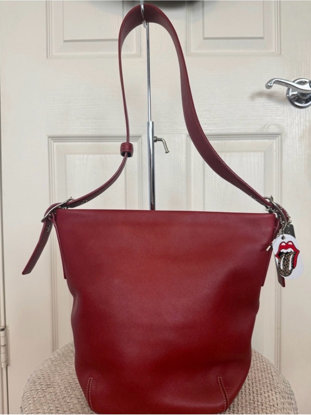 Coach Legacy Soho 2002 Red Leather Shoulder Bag # 9186